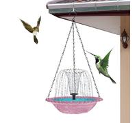 Fontaine solaire pour oiseaux - Pompe de bain pour oiseaux - Distributeur automatique de nourriture pour oiseaux - Décoration de jardin pour terrasse, balcon, jardin, décoration d'intérieur