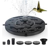 Fontaine Solaire THEGUS 1.4W Fontaine Solaire Exterieure de Jardin, Fontaine Solaire Extérieur avec 6 Buses, Pompe Bassin Solaire pour Bain d'oiseaux, Étang, Piscine, Patio, Décoration de Jardin