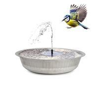 Fontaine solaire XXL 50 cm - Bol en zinc - Fontaine solaire flottante et bol décoratif comme fontaine de jardin d'extérieur - Jeu d'eau extérieur comme balcon - Bain d'oiseaux, jardin