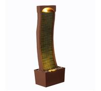 Fontaine - Teamson Home - Courbe Moderne Ardoise LED Rocher Rouge - rangement pratique - design moderne
