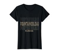 Fontaine Vintage Floride T-Shirt Graphique avec Valeur, Femme, Noir, XS