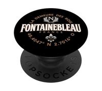 Fontainebleau France Coordonnées Napoléon et Fleur de Lis PopSockets PopGrip Adhésif