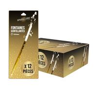 Fontaines à Gateaux Scintillantes XXL 24cm - Lot de 12 - durée 90-100 Secondes pour Gateaux et Bouteilles de Champagne