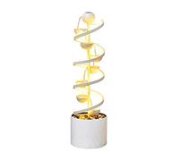 Fontaines Cascade Cascade de Fontaine Relaxation intérieure avec lumière LED rotative en Spirale, Salon, Bureau, Lampe Sol décorative(Blanc)