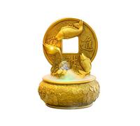 Fontaines Cascade Décoration de Cascade Fontaine Bureau avec Boule décorative rotative Poisson Koi doré décoration Table Fortune et Bonne Chance méditation for Salon Artisanat(Petit)
