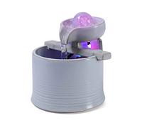 Fontaines Cascade Mini Fontaine de Table en céramique d'intérieur, d'eau Moderne for Salon, Bureau ou Chambre à Coucher avec lumières et Pompe Submersible électrique, 6,4 Pouces Hauteur