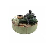 fontaines de Table d'intérieur Fontaine de Bureau en Forme d'oiseau et de Feuille, Petite ornementale en céramique avec Eau Courante, for Une décoration sereine d'intérieur.(M)