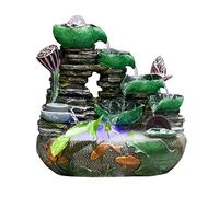 Fontaines De Table En Résine, Cascade De Feuilles De Lotus, Fontaine De Bureau, Fontaine D'Intérieur, Fontaine De Table Avec Brumisateur Et Pompe, Fontaines De Relaxation (Une Couleur M), Une Couleur