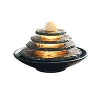 Fontaines de Table Fontaine de Table avec Formation rocheuse et lumières LED, Fontaine de Bureau, appareils filaires, décompression, décoration exquise (Couleur : A, Taille : 9 x 12,9 Pouces)