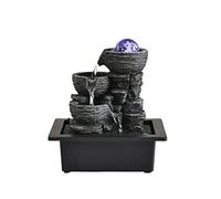 Fontaines de Table Fontaine de Table en résine, Fontaine d'intérieur Moderne, Fontaine à Eau Qui coule, créative, Porte-Bonheur, Petits Ornements de Bureau, décoration exquise (Couleur : A)