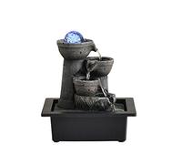 Fontaines de Table Fontaine de Table en résine, Fontaine d'intérieur Moderne, Fontaine à Eau Qui coule, créative, Porte-Bonheur, Petits Ornements de Bureau, décoration exquise (Couleur : A)