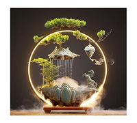 Fontaines de table Fontaine d'eau Lucky Fontaine d'eau Moderne Circulation Fontaine d'eau Bureau Décoration de Bureau Ornements de Table Fontaine d'Intérieur (D)