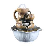 Fontaines de table Fontaine d'eau Tabletop - Fontaines décoratives d'intérieur Feng Shui Fontaines Résine Artisanat Cadeaux - pour la décoration intérieure de la chambre à coucher Décoratif Fontaine