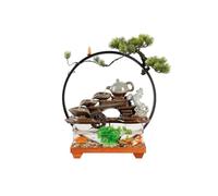 Fontaines de Table Ornements d'eau D'aquarium en Verre Créatifs Chinois Ornements De Fontaine De Bureau À Circulation d'eau À Temps for Courir Fontaine de Table intérieure