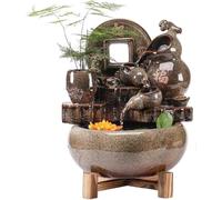 Fontaines d'intérieur, Fontaine de Table en céramique d'intérieur, décoration de Richesse d'eau Courante for Bureau, Salon, décoration de Chambre Feng Shui