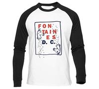 Fontaines T-Shirt De Baseball Homme Femme Unisexe Blanc Coton Organique Men's Women's Unisex White