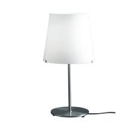 FONTANA ARTE lampe de table 3247TA (Ø 32 x H 60 cm - Verre soufflé blanc et métal nickelé)