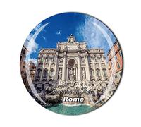 Fontana di Trevi Aimant de réfrigérateur en cristal souvenir de Rome Italie