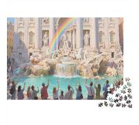 Fontana Di Trevi Puzzle Adulte 1000 Pièces Rome ÉduChatif Challenge Toy Artisanat Cadeau Famille DécoRation Intérieure Jeu D'adresse pour Toute La Famille 1000pcs (75x50cm)
