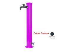 FONTANA IN FERRO CON 2 RUBINETTI ANTRACITE BEL-FER GIARDINO ESTERNO