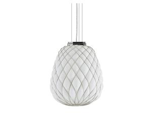 FontanaArte Pinecone Sospensione Grande Pendelleuchte, chrome / blanc