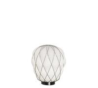 FontanaArte Pinecone Tavolo Media Tischleuchte, chrome / blanc