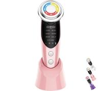 FontanaySkin LightPro 7en1 Fontanay™ Lifting Luminothérapie, Appareil De Beauté RF Pour Le Raffermissement Du Visage, Réduit Les Ridules Et Les Cernes Sous Les Yeux (Rose)