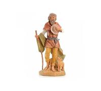 Fontanini Pastore Con Cane 6,5cm In Resina Statuina Presepe (F-261) Multicolore