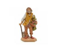 Fontanini Pastore Con Canestro 12cm Statuina Presepe In Resina (F-78) Multicolore
