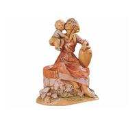 FONTANINI PASTORELLA AL POZZO 12CM IN RESINA STATUINA PRESEPE (F-131)