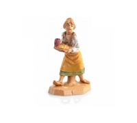 Fontanini Statuina Presepe Pastorella Con Vassoio 6,5cm In Resina (F-271) Multicolore