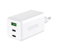 FONTASTIC 264467 Chargeur GaN 100 W 2X USB-C™ 1 x USB-A Power Delivery Fast Charger Blanc