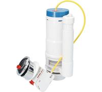 Fontastock FSKFWC005 Rinçage universel de Réservoir de chasse à double bouton-poussoir avec câble en acier, avec régulateur de volume de rinçage.