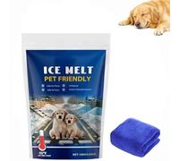 Fonte à Glace Sans Danger Pour Les Animaux De Compagnie,Chlorure De Magnésium Pour Allées Et Trottoirs,Pour Le Déneigement Et La Neige,Sel à Action Rapide,Adapté Aux Animaux De Compagnie,100 g (1PC)