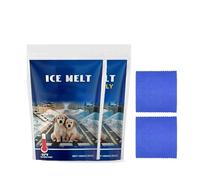 Fonte à glace sans danger pour les animaux de compagnie, Sel de déneigement pour allées et trottoirs, Sel Déneigement à action rapide, Adapté aux animaux de compagnie, Sac de sel pour neige (2PC)