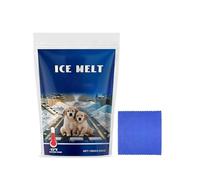 Fonte à glace sans danger pour les animaux de compagnie, Sel de déneigement pour allées et trottoirs, Sel Déneigement à action rapide, Adapté aux animaux de compagnie, Sac de sel pour neige (1PC)