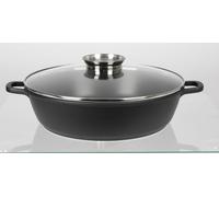 Fonte d'aluminium Poêle à servir 24 cm 2,3 L Mijoteuse Cuisine Induction Four Nouveau