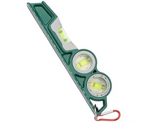 Fonte d'aluminium solide pour niveau d'esprit avec bulle de haute précision, base magnétique puissante, marquages à double échelle et extrémités absorbant les chocs pour des mesures précises dans