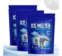 Fonte de Glace et sel de déneigement pour allées,Sel De Déneigement Contre La Neige Et Le Verglas,Agent Dégivrant pour Trottoirs Et Jardins,Déglaçant pour Les Allées,Chemins en Béton,Escaliers (3PC)