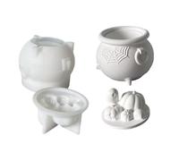 Fonte de pot de stockage en élastomère, Pumpkin web s, C | Pot de stockage en élastomère orienté moulé pour l ' artisanat, lampes à cire, productions de colophane, non mortel,