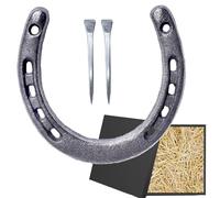 Fonte en Fer à Cheval en Métal,Décoration Murale en Fer À Cheval en Métal,Fer à Cheval Porte-Bonheur,Vintage Décorations de Fête de Mariage,La Décoration À La,Cadeau Porte-Bonheur,avec Deux Clous