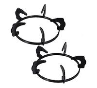 Fonte Rond Support de Cuisinière à Gaz 18,5cm, Lot de 2 | Noir, Résistant à Chaleur, Installation Facile, Remplace une Grille Usée pour Cuisson au Gaz