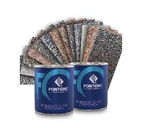 Fonteino Moquette de pierre - Granulat de marbre + liant époxy - Revetement de sol pour Terrasse, bords de piscine - Noir 1-4mm - 25KG