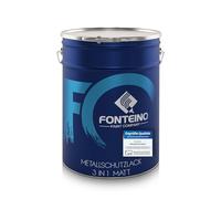 Fonteino Peinture de protection pour métal apprêt Antirouille mate anti-UV Gris argent 2,5L