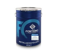 Fonteino Peinture métal glycéro 3 en 1 Ultra résistante - Protection fer, acier - Antirouille, Hydrofuge - Noir 2,5L