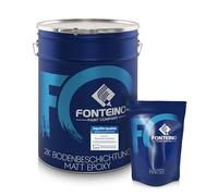 Fonteino Peinture sol époxy - Revetement industriel pour garage, cave, atelier - Finition Mat - Bleu clair 2,5KG