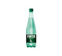 Fonter Eau Gazeuse en Bouteilles PET, Pack de 12 Bouteilles, 1 Litre par Bouteille, Lot de 2 x 6 Bouteilles