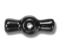 Fontini 30967271 Boucle rotative Garby en porcelaine noire avec vis noires