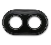 Fontini 31-802-27-2 Cadre en bois de hêtre 2 éléments en porcelaine Noir
