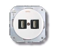 Fontini 31765272 Chargeur double USB en porcelaine Noir